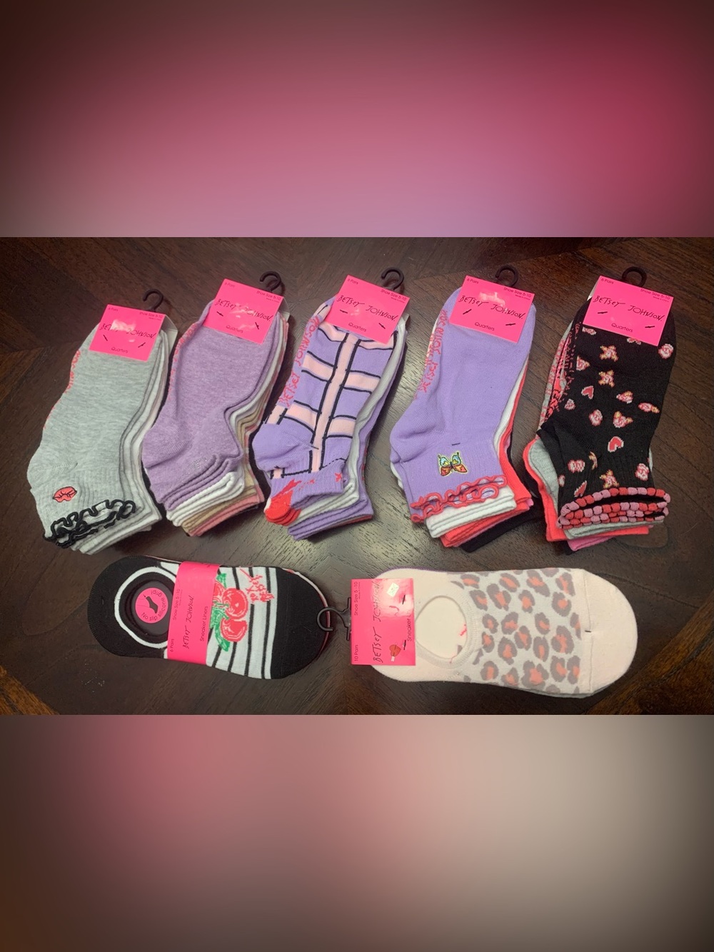 Lot of Betsey Johnson Low-Cut Socks - Picture 2 of 3